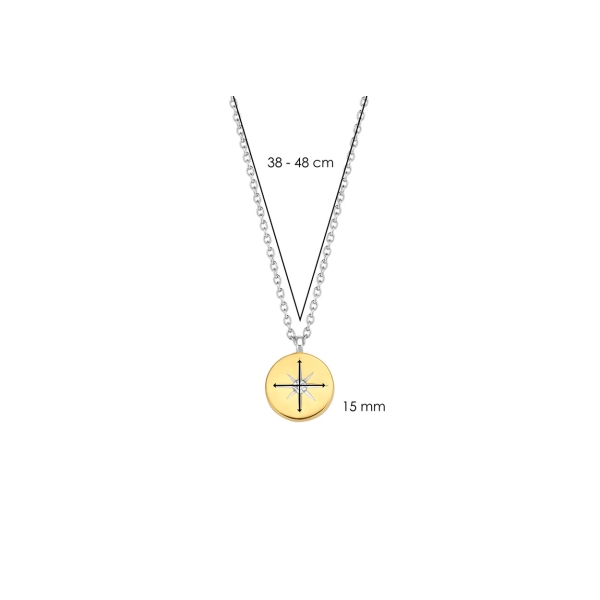 Ti Sento Cz Set Disc Pendant - Image 4