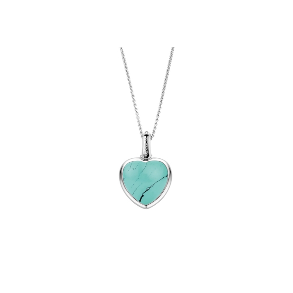 Ti Sento Turquoise Heart Pendant - Image 3