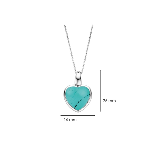 Ti Sento Turquoise Heart Pendant - Image 4