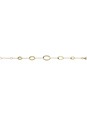 9ct Yellow Gold Graduated Oval Link Bracelet