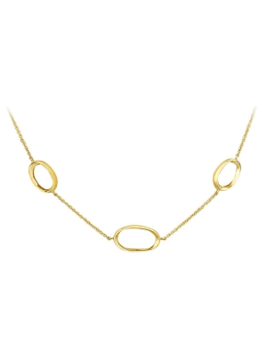 9ct Yellow Gold Graduated Ovals Necklace