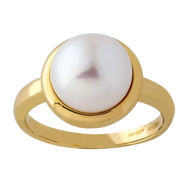 9ct Yellow Gold Fresh Water Pearl Ring