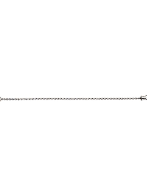 9ct White Gold Rubover Diamond Set Line Bracelet 1.02ct