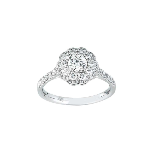 Platinum Savanna Diamond Cluster Ring 0.40ct F SI1