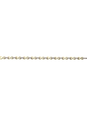 18ct Yellow / White Gold Diamond Set Twist link Bracelet