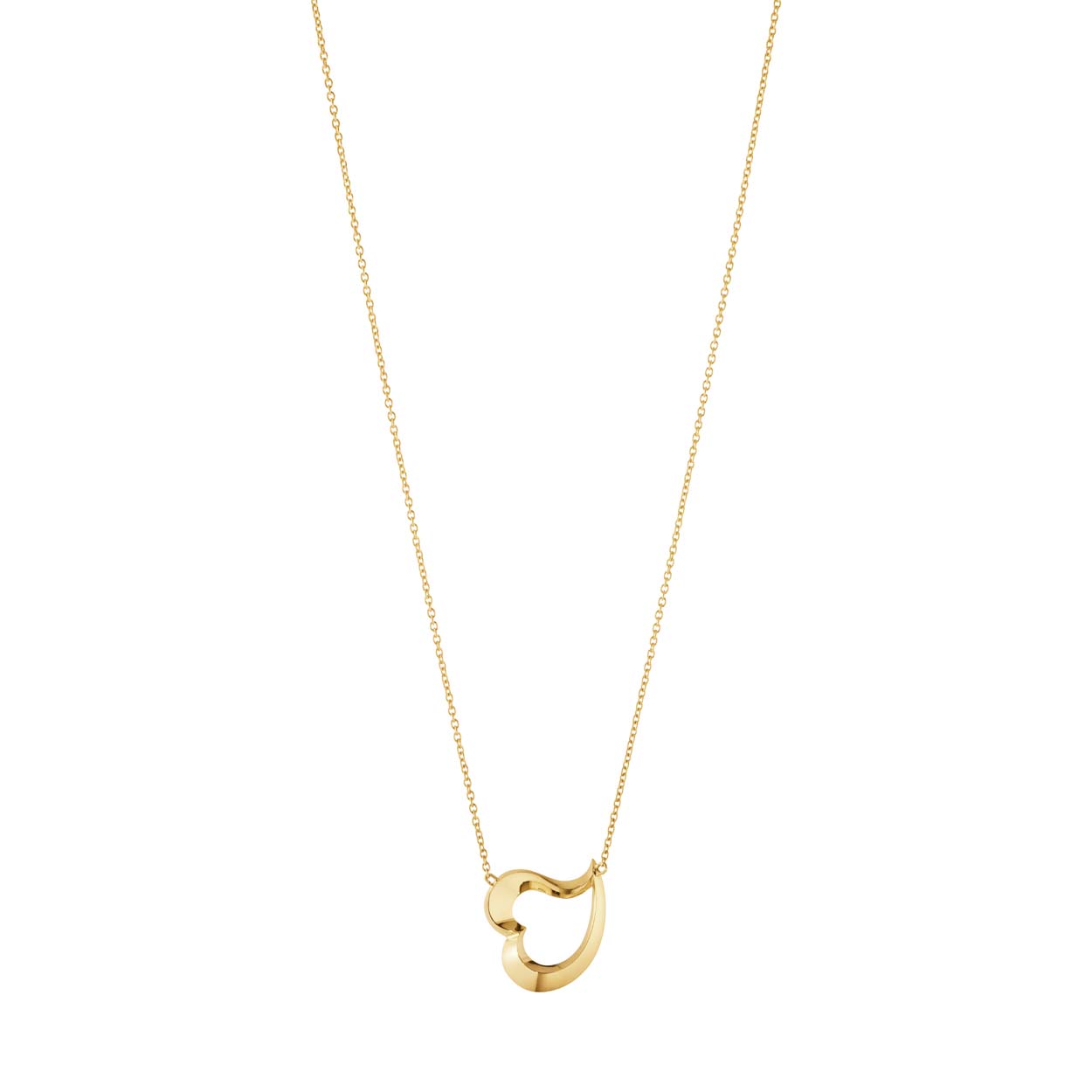 Georg Jensen Gold Leaf Heart Pendant - FJ Zelley