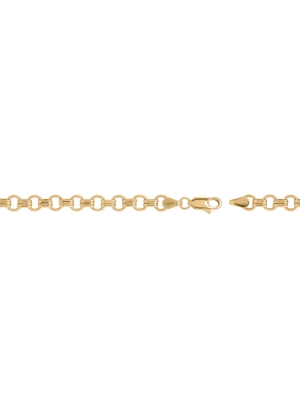 9ct Yellow Gold Millgrain Circle & Bar Link Bracelet
