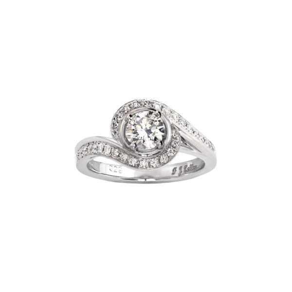 Platinum Tiree Cluster Diamond Ring 0.96ct