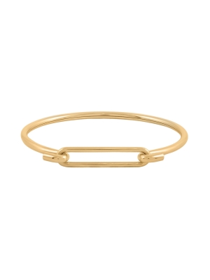 18ct Yellow Gold Over Link Bangle