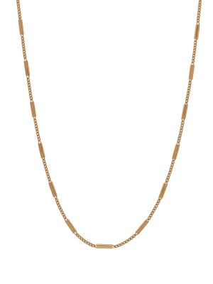 Pre Owned 9ct Yellow Gold Fine Bar / Chain Necklace