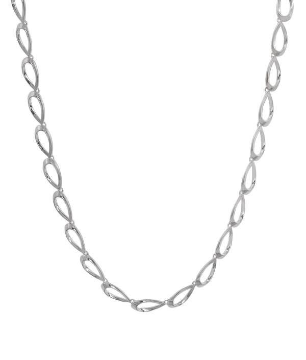 Silver Small Teardrop Link Necklace