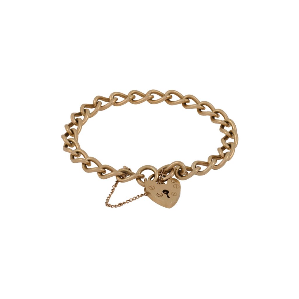 Pre Owned 9ct Yellow Gold Curb Bracelet