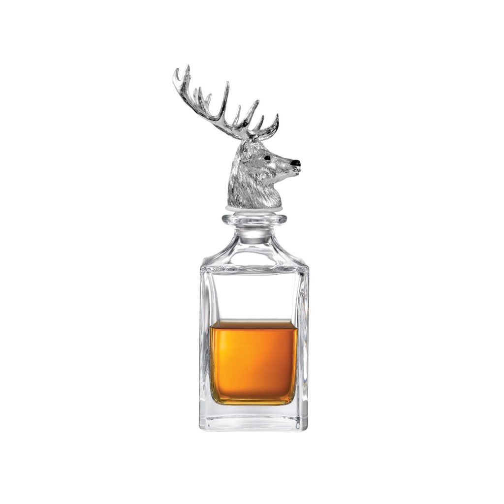 Deakin & Drancis Crystal Decanter With Stags Head Stopper