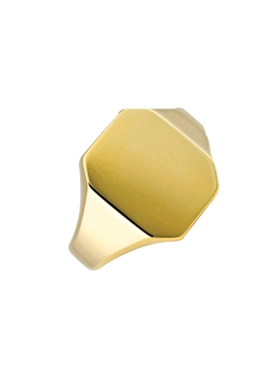 9ct Yellow Gold Octagonal Signet Ring