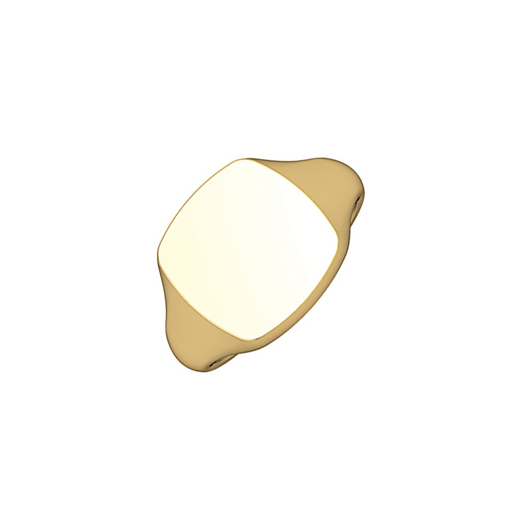 9ct Yellow Gold Cushion Signet Ring