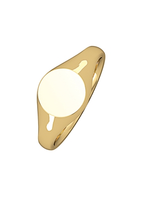 9ct Yellow Gold Round Signet Ring