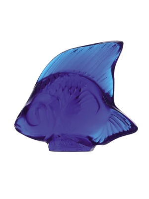 Lalique Fish Sculpture - Cap Ferrat Blue