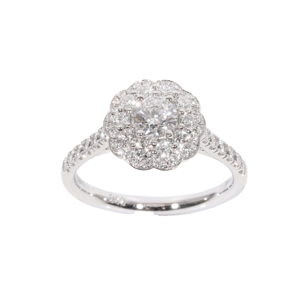 Platinum Savanna Diamond Cluster Ring 0.40ct F SI1