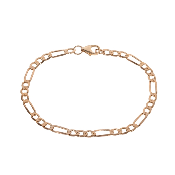 9ct Yellow Gold Metric Figaro Bracelet