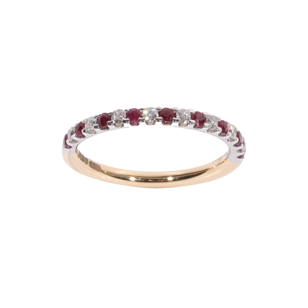 18ct Yellow/White Gold Ruby & Diamond Eternity Ring