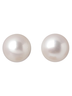 9ct White Gold Akoya Pearl Stud Earrings
