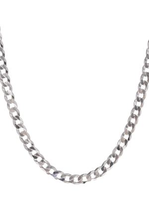 Silver 6.5mm Curb Necklace
