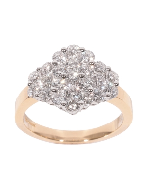 18ct Gold Diamond Cluster Ring 1.62ct