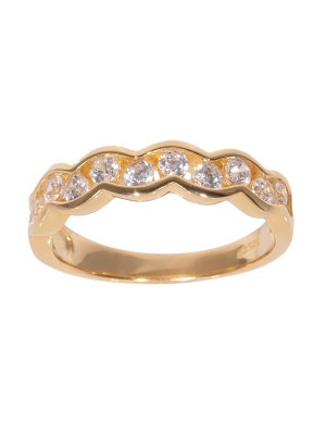 9ct Yellow Gold Wave Design Dress ring