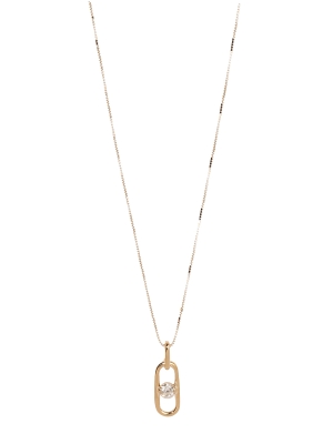 18ct Yellow Gold Paperclip Design Pendant