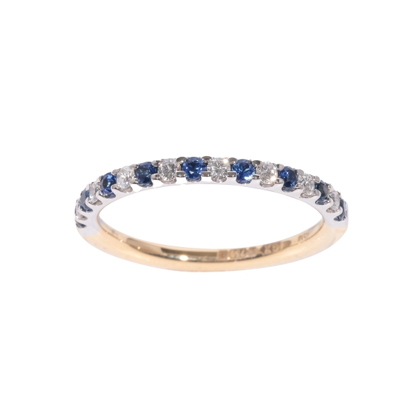 18ct Gold Sapphire & Diamond Eternity Ring