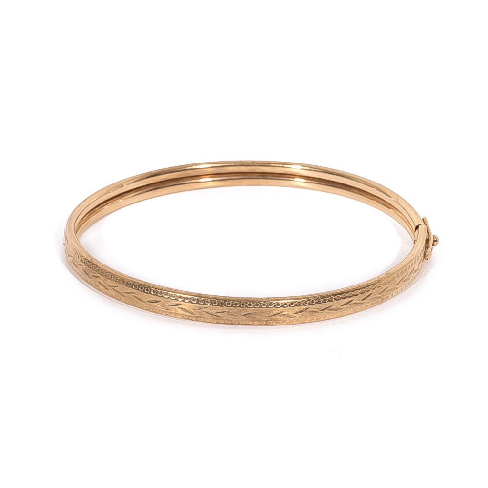 Pre Owned 9ct Yellow Gold Bangle