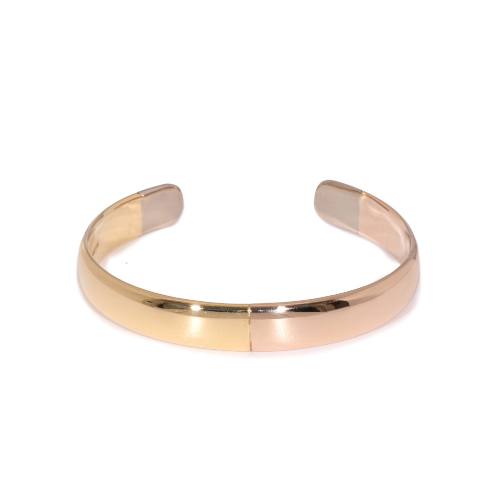 Pre Owned 18ct Three Colour Gold Bangle