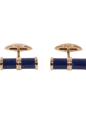 9ct yg Lapis Tube swivel cufflinks