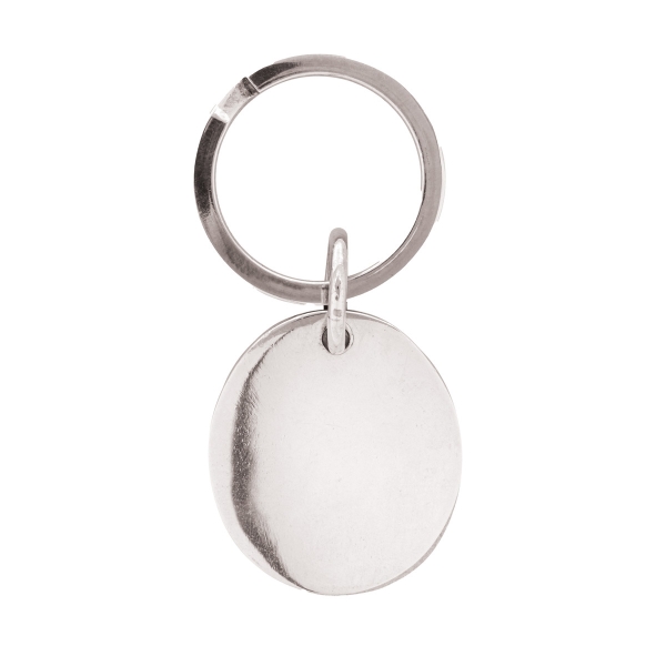 Hand Made Oval Silver KeyRing