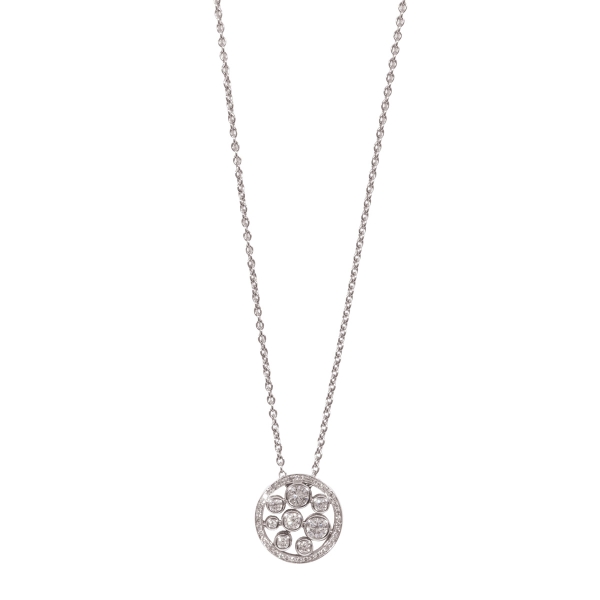 18ct White Gold Bubble Design Pendant