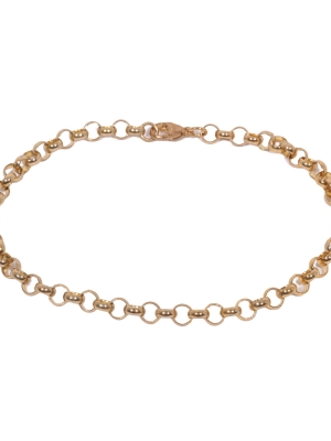 9ct Yellow Gold Round Belcher Link Bracelet