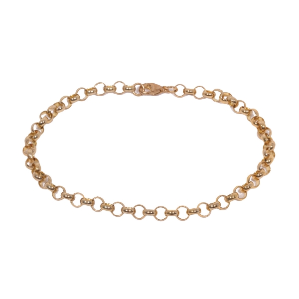 9ct Yellow Gold Round Belcher Link Bracelet