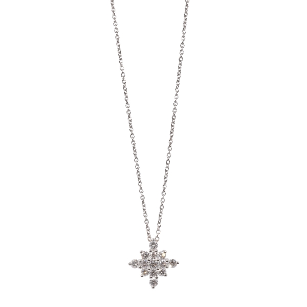 18ct White Gold Diamond Star Pendant