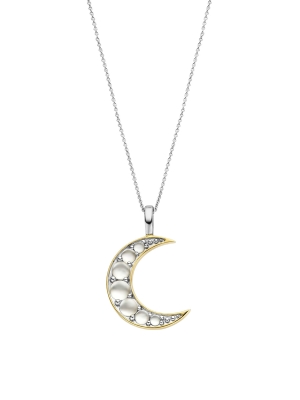 Silver Vermail Ti Sento Mother of Pearl Moon Pendant