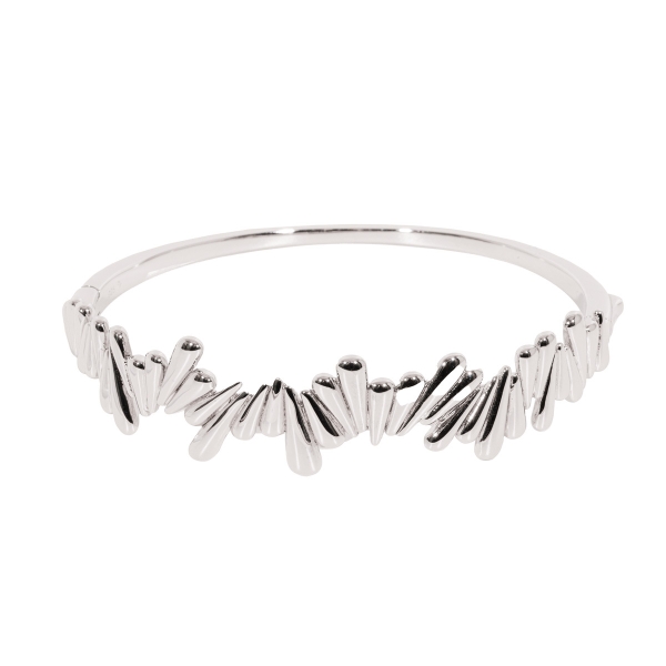 Silver Shard Hinged Bangle