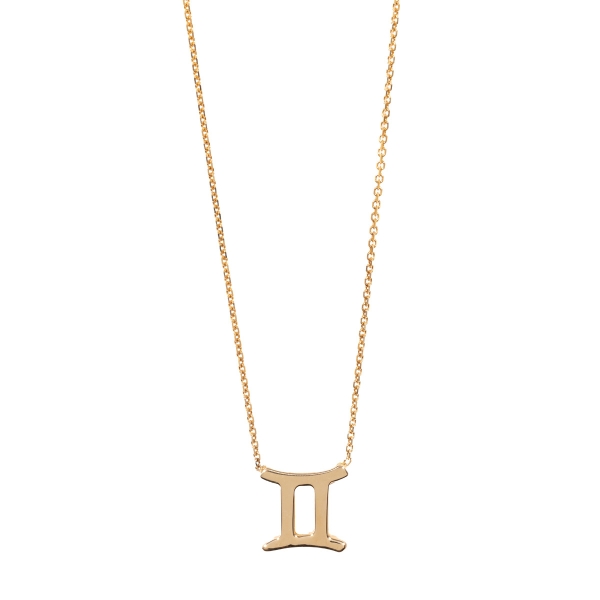 9ct Yellow Gold Gemini Birthsign Pendant