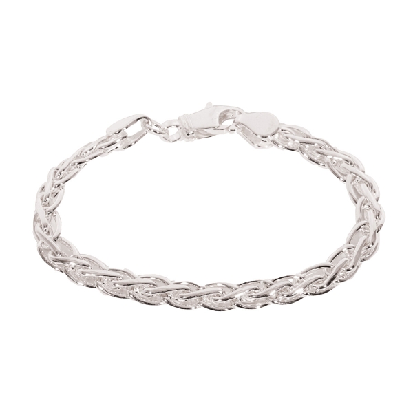 Silver Flat Spiga Bracelet