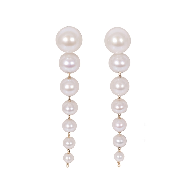 18ct Yellow Gold Freshwater Pearl Drop Earrings