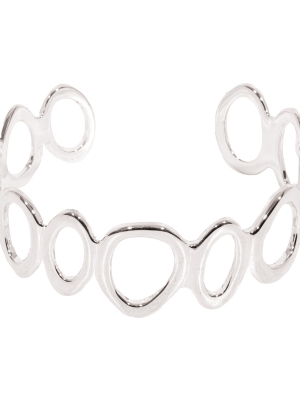 Silver Ovals Torque Bangle