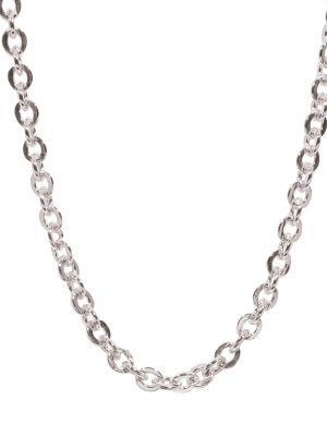 Silver Hammered Trace Chain