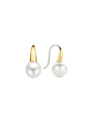 Silver Vermail Ti Sento Pearl Hookwire Drop Earrings