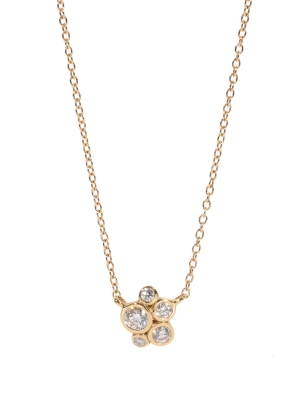 18ct Yellow Gold Diamond Bubble Pendant