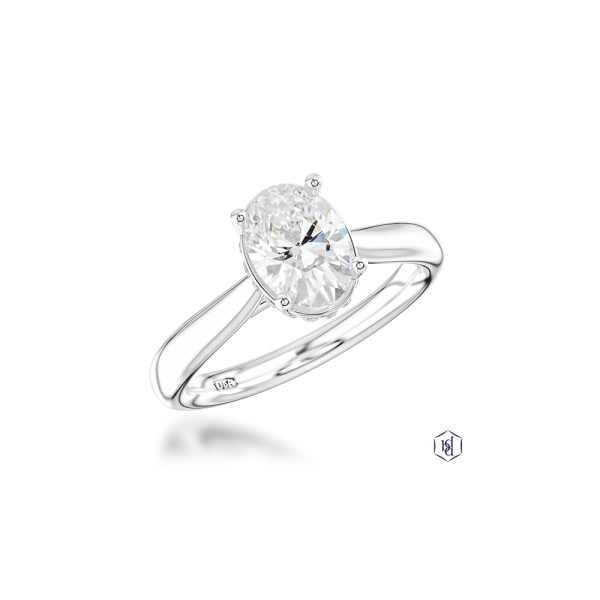 Cambridge Oval 1.08ct D SI1 Diamond ring