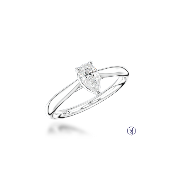 Classic Pear 0.36ct F VS1 Diamond ring