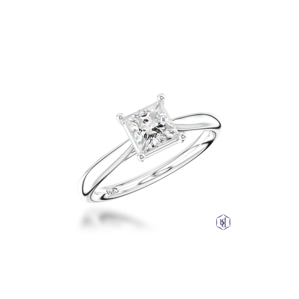 Classic Princess 0.73ct E VS2 Diamond ring